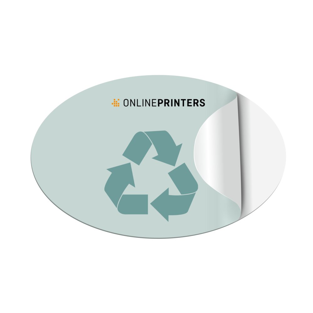 Ecologische Stickers, Ovaal, 4,8 X 7,0 Cm, Ovaal, 4,8 X 7,0 Cm Bij ...